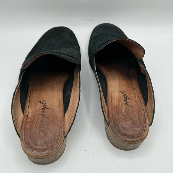Free People AT EASE LOAFER IN BLACK Slip on Mule Leather Size 41.5 or US 10 1/2 - Picture 6 of 9